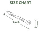 Wood Screws 2 inch, 700pcs Countersunk Self Tapping Screws #8 x 2, Carbon Steel, Against Rust and Corrosion Screw, Green Coated Exterior Wood/Deck Screws, Star Drive with Bit