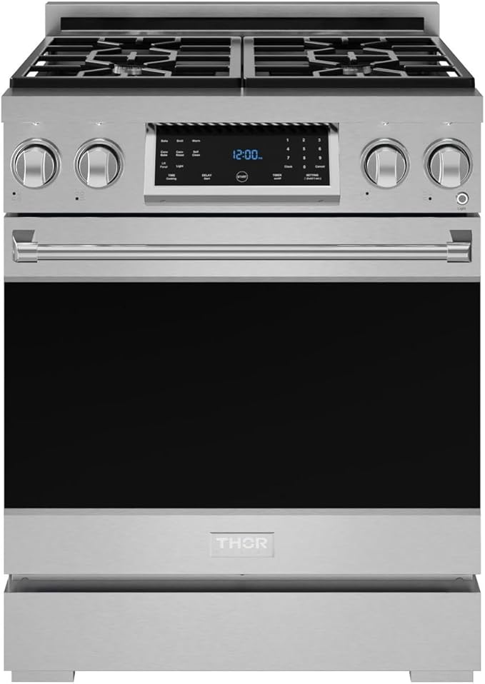 Gordon Ramsay by THOR Kitchen 30 Inch Professional Liquid Propane Range with Tilt Panel Touch Control in Stainless Steel