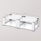 Washer and Dryer Pedestals Set of 2-Fit 27 and 28 Inch, Laundry Pedestal for Washer and Dryer , Alloy Steel Washing Machine Stand Raiser,Washer and Dryer Stand 15.75'' Height White