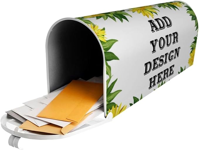 Personalized Mailbox Covers Custom Picture/Photo/Text Magnetic Standard Size Mailbox Wraps Post Letter Box Cover for Garden Yard Outdoor Decorations-7