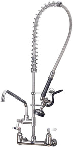 Commercial Sink Faucet with Sprayer 36 inch Commercial Faucet Pre Rinse Sprayer 8 inch Wall Mount Center with 12 inch Add on Spout