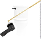Hygie Rinse Metal Toilet Handle Lever Flush Replacement, Universal Front Mount Toilet Handle with Stainless Steel Flapper Chains, Toilet Repair Kit, Oil Rubbed Bronze