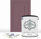 ALL-IN-ONE Paint, Durable cabinet and furniture paint. Built in primer and top coat, no sanding needed. Includes our 30 featured color card - Passion (plum rose), Gallon