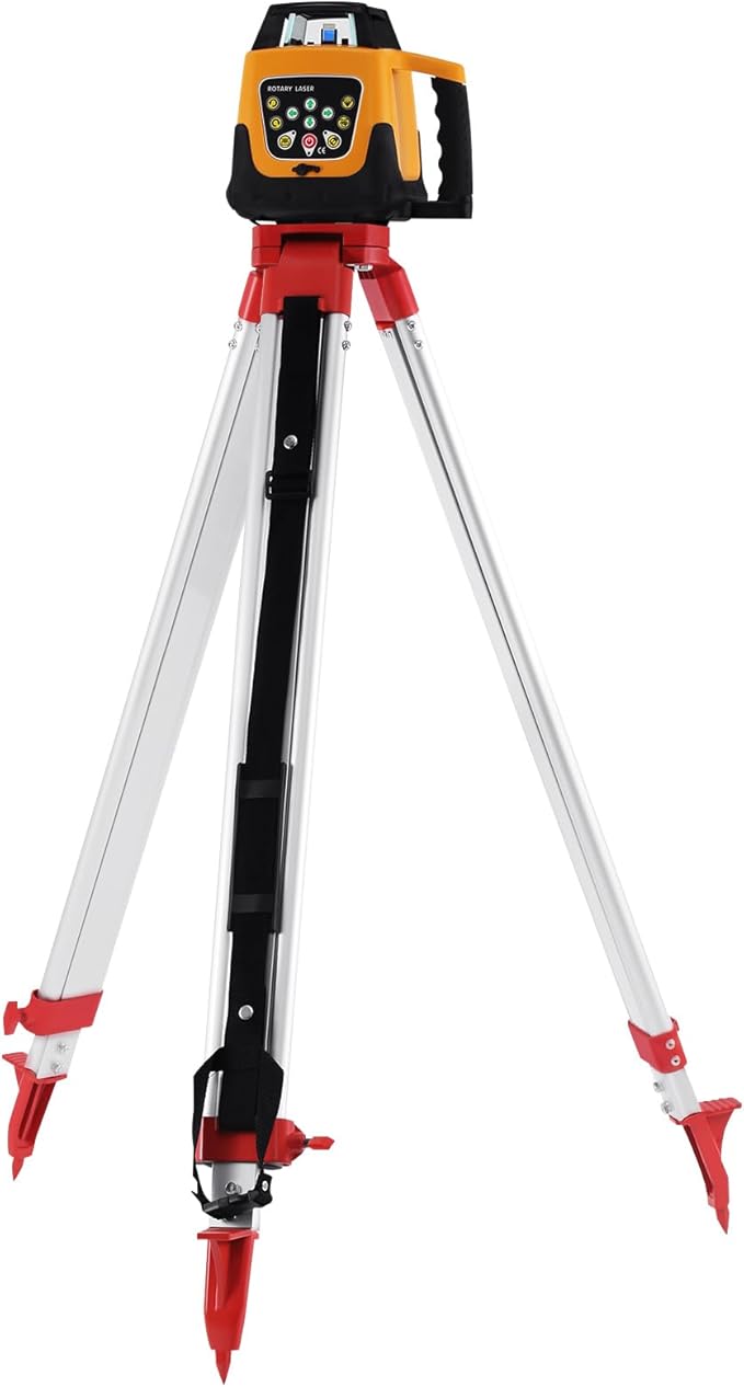 Automatic Self Leveling Rotary Laser, 1650ft Green Beam Laser Level with Receiver Remote Control, 360 Rotating Horizontal Vertical Transit Level (Rotary Laser Level Kit with Tripod and Rod)