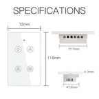 MoesGo WiFi RF Smart Ceiling Fan Light Switch, Work with Smart Life/Tuya APP, Control Speed Control Alexa and Google Home Compatible White