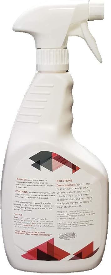 GrillMeister Degreaser & Cleaner for Oven, Grills, Fryers, & Barbeque, 1 Quart (3-Pack)