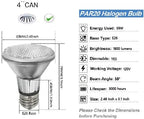 PAR20 Halogen Light Bulbs 6 Pack 120V 39w Dimmable (PAR20 50W Equivalent), E26 Medium Base Flood Light Bulbs with 3000k Warm White for Kitchen Stove Hood and Range Hood Light Bulb.