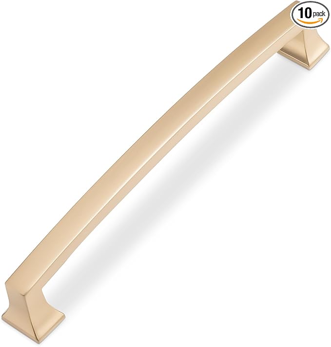 COTYKILEY 10 Pack 6.3 Inch(160mm) Champagne Bronze Cabinet Handles Gold Kitchen Cabinet Pulls Cabinet Door Handles Kitchen Cabinet Hardware