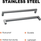 10 Pack Grey Cabinet Pulls 10 Inch Hole Center Ancient Grey Drawer Pulls Cupboard Handles Stainless Steel Kitchen Cabinet Handles Modern Kitchen Hardware