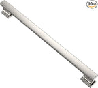 Alzassbg 10 Pack Brushed Satin Nickel Cabinet Pulls, 9 Inch(228.5mm) Hole Centers Kitchen Cabinet Handles for Cabinets and Drawers AL3061SN
