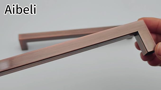 10 Pack Kitchen Cabinet Handles 8 Inch Hole Centers Antique Copper Cabinet Pulls Stainless Steel Square Drawer Pulls Cupboard Handles