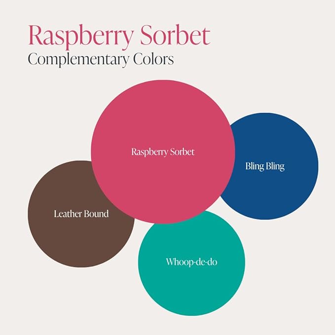 Country Chic All-in-One Chalk Paint for Furniture, Cabinets, Home Decor, Eco-Friendly, Matte Finish, Built-In Primer & Top Coat for Wood, Metal - Raspberry Sorbet (Pink) - 8 oz (237 ml)