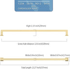 FILTA 12.6 Inch(320mm) Hole Centers Gold Cabinet Handles(Set of 6),Gold Cabinet Pulls Zinc Alloy Kitchen Cabinet Pulls Cabinet Hardware for Cabinets Cupboard Drawer