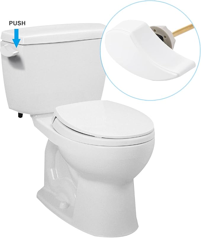 Hibbent Toilet Handle Replacement Compatible with TOTOTHU004-CP Trip Lvr for ST701, CST854, CST884,Side Mount Toilet Flush Handle, Flush Tank Lever, White