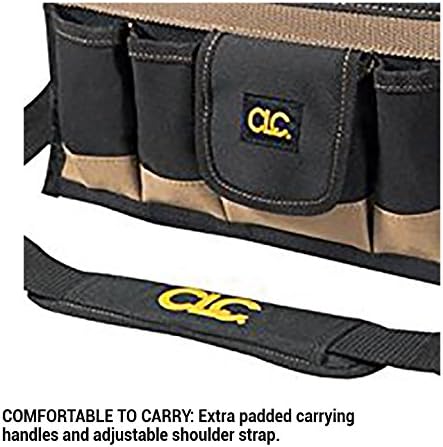 CLC Custom LeatherCraft 1529 16 In. Center Tray Tool Bag, 16 Pocket