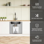 CAMPLUX Electric Hot Water Heater 6 Gallons, 120-Volt Corded 1440W Point of Use Mini-Tank Electric Water Heater, Wall or Floor Mounted, UL Listed ME60