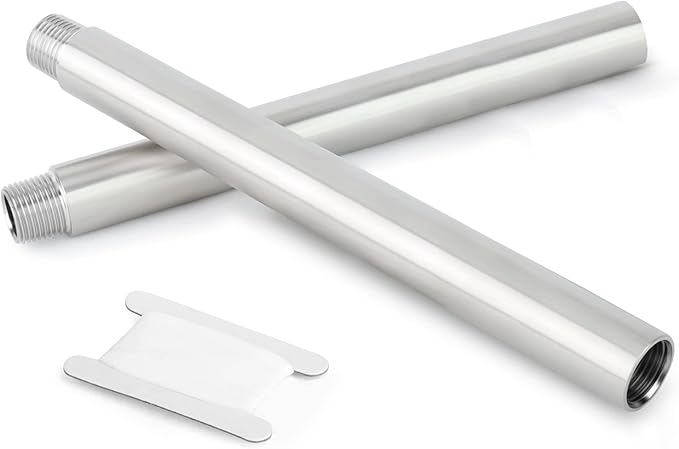 TAISHER 2PCS Stainless Steel Pipe Fittings, 1/2" NPT Male x 1/2" NPT Female Threaded, 10" Length Nipple Cast Pipe