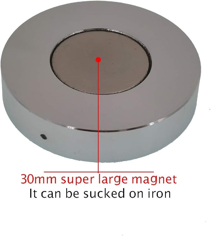 Aluminum alloy high precision horizontal bubble universal high precision small level bubble level meter circular bubble correction Convenient and quick (Silver-blue - with magnetic-luminous)