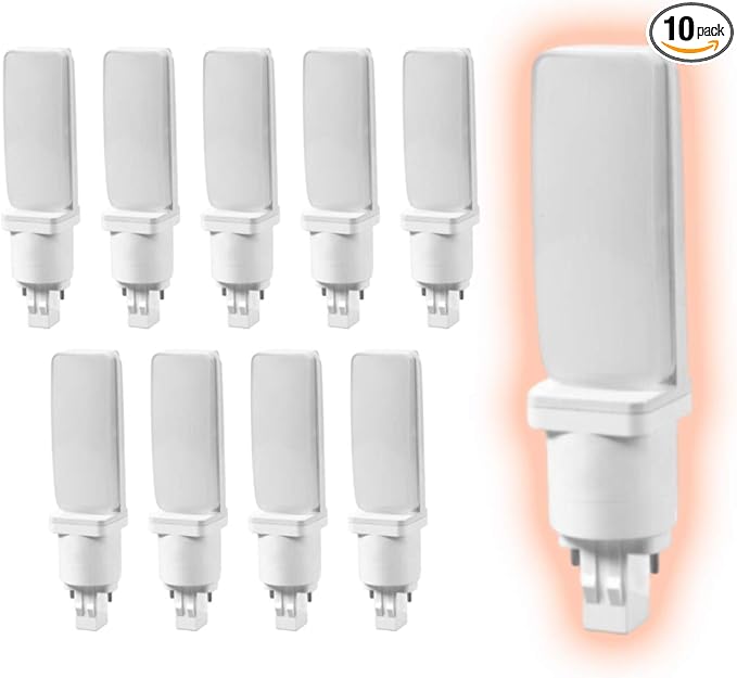 GoodBulb 18 Watt Replacement Horizontal LED Plug-in Light Bulbs | Commercial 12 Watt Hybrid 2 Pin GX23 Base 2700K Soft White | High Output 1100 Lumens | 120° Beam LED PL Light Bulbs | 10 Pack
