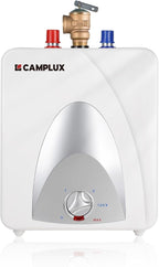 CAMPLUX Electric Small Hot Water Heater, 1.3 Gallon Point of Use Hot Water Heaters 120V 1440W, Under Sink, Wall or Floor Mounted, Easy to Install