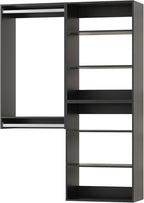 Modular Closet, 49" Wide Closet Organizer With Towers, Wall-Mounted Wardrobe Organizer Kit For Bedroom, Black