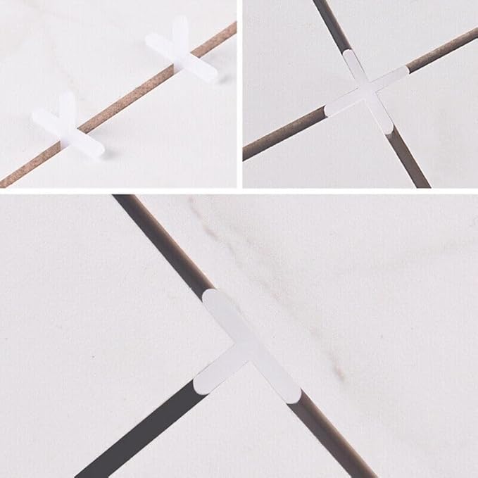 TenKe Tile Leveling System Kit 1/16" 500 Pack Tile Cross Spacer for Tile Stone Ceramic Stone Installation (1/16" 500pcs Spacer)