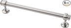 Alzassbg 5 Pack Brushed Satin Nickel Cabinet Pulls, 10 Inch(254mm) Hole Centers Cabinet Handles Kitchen Hardware Straight Bar for Cabinets and Drawer AL3082SN