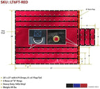 Mytee Products 2 Pack 20' x 27' Flatbed Truck 18 Oz Lumber Tarp with 6 FT Drop - Red Heavy Duty Vinyl Waterproof Tarp for Trailers to Protect Cargo from Wind, Rain, Snow and Sun