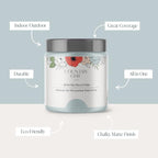 Country Chic All-in-One Chalk Paint for Furniture, Cabinets, Home Decor, Eco-Friendly, Matte Finish, Built-In Primer & Top Coat for Wood, Metal - Belle of the Ball (Light Blue) - Quart 32 oz (950 ml)