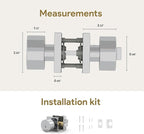 Mega Handles SUANA Entrance Door Knob for Entrance, Bedroom and Bathroom, Reversible Heavy Duty Design Door Knobs, Fits All Standard Door Sizes, Screws Included - Polished Chrome (1 Pack)