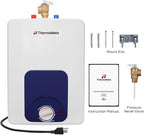 ThermoMate Mini Tank Water Heater Electric UL Listed, ES150B 1.3 Gallon Point of Use Under Sink Water Heater, 120V Corded Wall or Floor Mounted