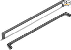 10 Pack 12.6 Inch(320mm) Hole Center Modern Matte Dark Gunmetal Gray Cabinet Pull Handle Timeless Vanity Drawer Pull Handle Classic Cabinet Hardware for Kitchen, Screws Included, Gray(12.6x10)