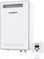 CAMPLUX Climatech 5 Tankless Water Heater Propane Outdoor 6.86 GPM, 199,000 BTU On Demand Instant Tankless Hot Water Heater Propane for Whole House, Outdoor Installation, IPX4 Waterproof, WA686M