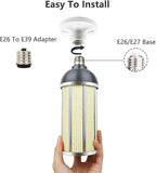 Intpro LED Light Bulb100W LED Corn Light Lmap Garage Light 10000LM E26 E39 5000K 85V~265V Super Bright LED Basement Lights for barn Workshop Warehouse Factory Backyard