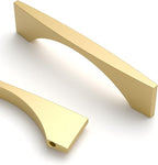 Asidrama 10 Pack 3.75 Inch(96mm) Brushed Gold Kitchen Cabinet Handles, Vintage Retro Cabinet Pulls Kitchen Cabinet Hardware for Cupboard Drawer Pulls