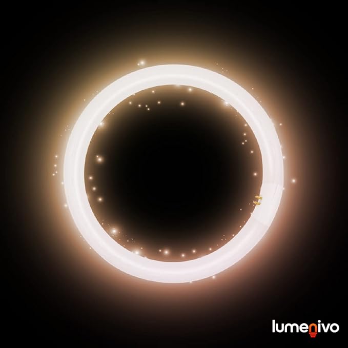 lumenivo FC16T9 40W Circline Fluorescent Bulb Replacement 16 Inches - T9 Bulb with 4-Pin Base (G10Q-4) – 2700K Warm White - 1 Pack