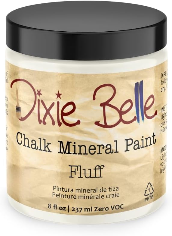 Dixie Belle Paint Company Chalk Finish Furniture Paint - Caviar (8oz) - Matte Black Chic Chalk Mineral DIY Furniture Paint