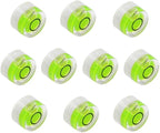 10Pcs Bubble Spirit Levels Mini Circular Bullseye Bubble Level Small Round Spirit Level Measuring Layout Tools (10x6mm, Non-Adhesive)