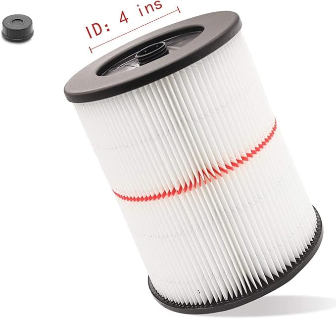 17816 Filter for Craftsman Shop Vac Air Filter, Replacement for Craftsman Wet Dry Vac Filter for Craftsman 9-17816 Vacuum Filter 5 6 8 12 16 Gallon and Larger Vacuum Cleaner 2 Pack