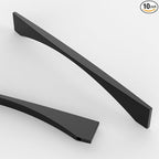 Asidrama 10 Pack 10 Inch(254mm) Matte Black Kitchen Cabinet Handles, Cabinet Pulls Kitchen Cabinet Hardware for Cupboard Drawer Pulls