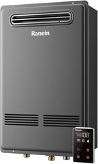 Ranein Natural Gas Tankless Water Heater, Outdoor Max 7.4 GPM, 190,000 BTU Instant Hot Water Heater