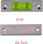 Aluminum alloy small bar level, bubble, square horizontal bubble, water level ruler, installation hole adjustable head (58 * 15 * 15mm)