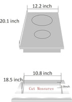 12 Inch Dual Fuel Gas Cooktop - Sealed 2 Burners, Tempered Glass, Drop-in Gas Hob DK123-A01S, Black