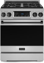 Gordon Ramsay by THOR Kitchen 30 Inch Professional Gas Range with Tilt Panel Touch Control in Stainless Steel/Black