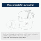 KD 1600W Immersion Bucket Water Heater with Dedicated Mounting Bracket, Auto Shutoff, Overheating Prevention, Auto Water Level Sensor, Adjustable Thermostat, Stainless Steel, Made in Korea (KDDG16K)