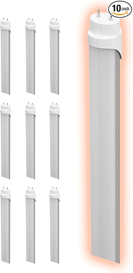 GoodBulb 48-Inch T8 LED Light Bulbs 18-Watt, 4100K Cool White Color, 2800-Lumens, Type A+B with Medium Bi-Pin Base (Pack of 10 Bulbs)