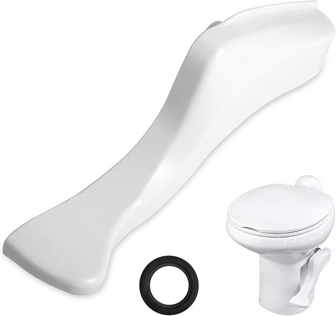 RV Toilet Foot Flush Pedal for Thetford High Profile Model Aqua-Magic Style II & Residence – OEM 42067 Replacement with Closet Flange, Hands-Free Kick Lever Assembly