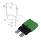 Auto Reset ATC/ATO 30 Amp Circuit Breaker Fuse for Automotive Marine RV Car Truck Audio Battery Protection Automatic Reset | Low Profile (30A, 3 Pack)