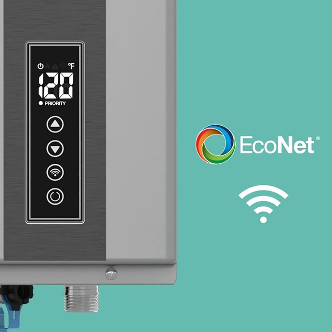 Rheem RTGH-95DVELN-3 Super High Efficiency Condensing Indoor Tankless Natural Gas Water Heater, 9.5 GPM with WiFi