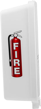 PRO&Family Fire Extinguisher Cabinet (1, White with Clear Pull-Cover, 10 lb)